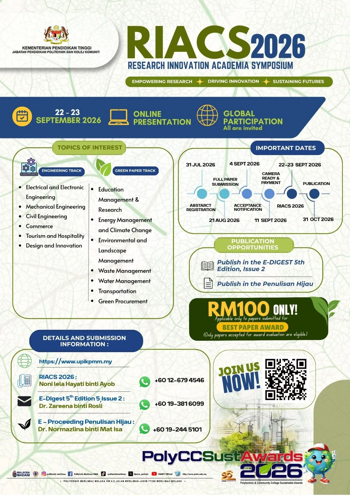 Poster rasmi RIACS 2026